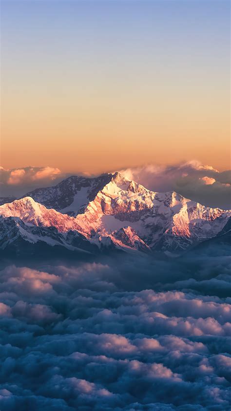 Clouds, Sunrise, Mountain, Scenery HD Phone Wallpaper | Rare Gallery