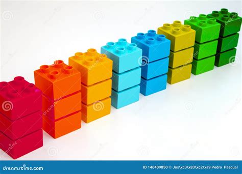 Samples of Coloured Lego Duplo Bricks Stock Photo - Image of object, yellow: 146409850