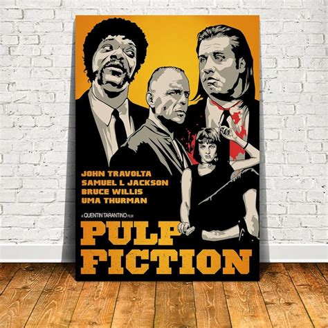 Pulp Fiction Movie Poster Canvas Painting Wall Art Poster Home | Etsy