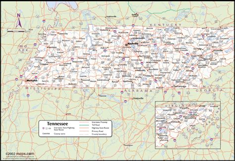 Tn County Map With Roads