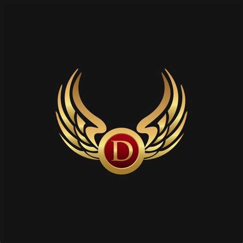 Luxury Letter D Emblem Wings logo design concept template 611276 Vector Art at Vecteezy