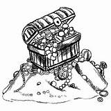 An Opened Treasure Chest With Its Keyhole Coloring Page  Kids Play Color sketch template