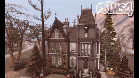 GOTHIC HOUSE / THE SIMS 4 speed build - YouTube