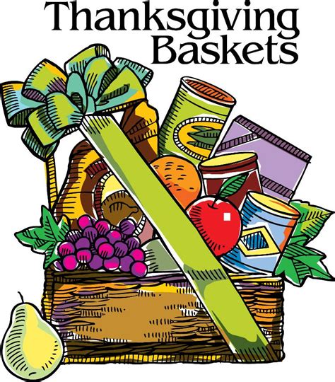 thanksgiving food basket clipart - Clipground