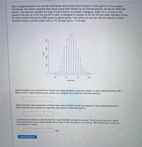 Solved Major League Baseball now records information about | Chegg.com