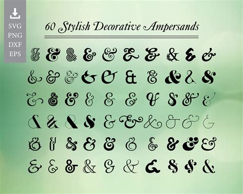 60 Stylish Ampersand Bundle. Collections of Beautiful Decorative ...