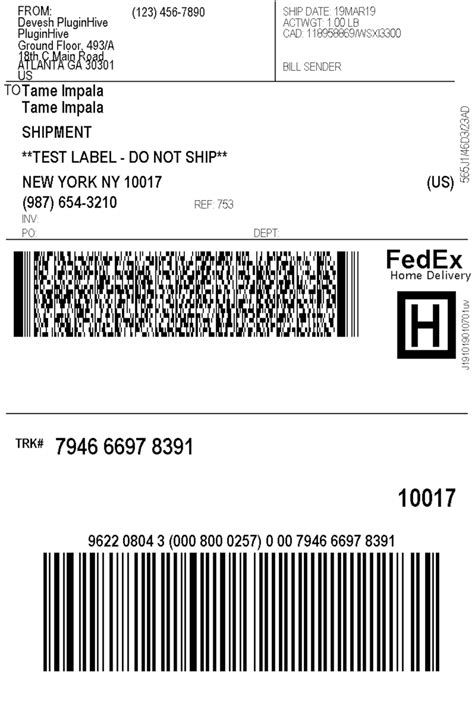 Fedex Ground Return Label with Fedex Label Template Word – Professional Template