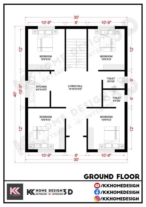 4 Bedroom Double Storey House Plan Map Naksha Design – NBKomputer