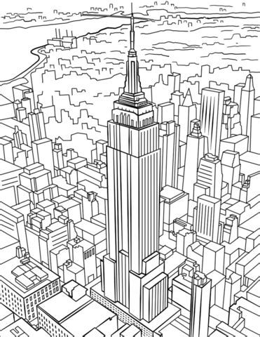 Empire State Building coloring page | Free Printable Coloring Pages