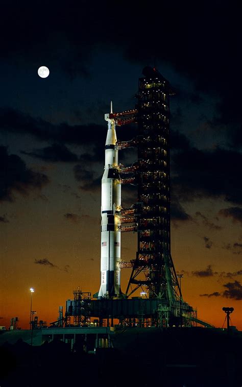 HD wallpaper: saturn v rocket launch pads nasa apollo scanned image ...