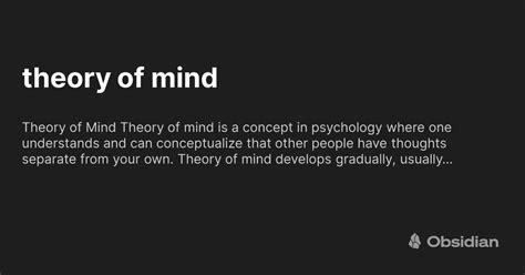 theory of mind - Obsidian Publish