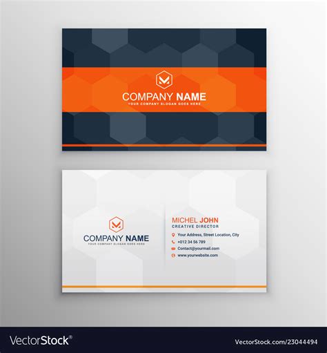 Modern professional business card Royalty Free Vector Image