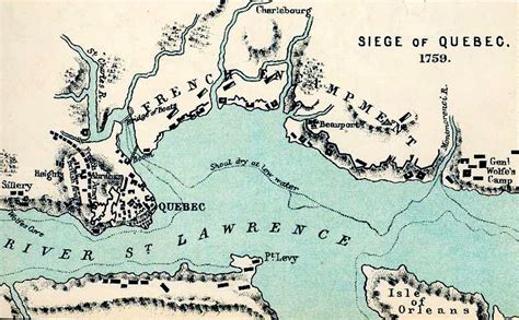 Map of the Siege of Quebec 1759 | Quebec, Map, Battle of quebec