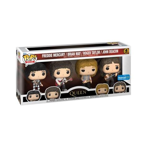 Funko POP! Queen - Freddie Mercury, Brian May, Roger Taylor & John ...