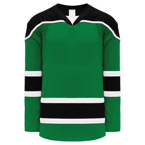 H7500-440 Kelly/Black/White League Style Blank Hockey Jerseys – BlankHockeyJerseys.com