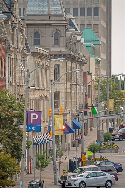 Guelph, Ontario: Pre-Sunrise View Of Downtown (August, 2018)