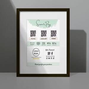 Printable Scan to Pay Template, QR Code Sign Template, Editable Scan to Pay Sign, Payment Sign ...