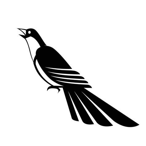 Black Vector illustration on a white background of a magpie 2596309 Vector Art at Vecteezy