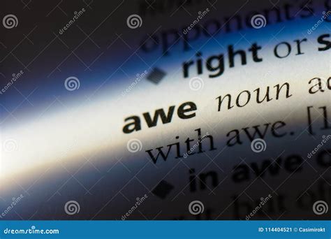 Awe stock image. Image of macro, text, book, isolated - 114404521