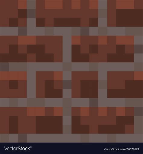 Pixel minecraft style bricks block background Vector Image