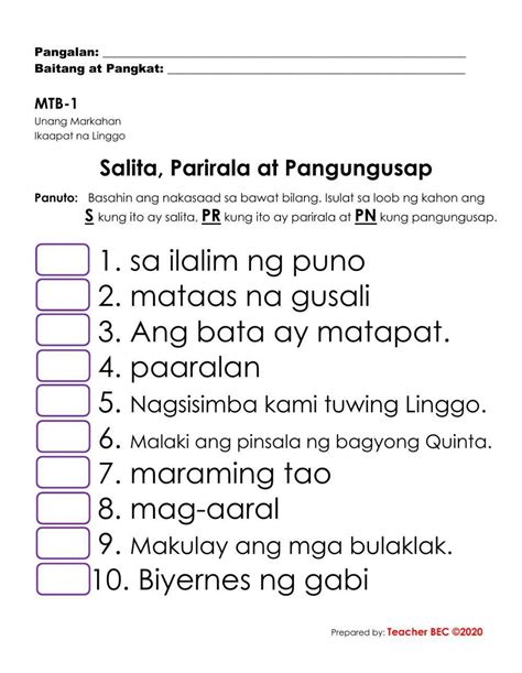 Parirala-pangungusap Worksheet Live Worksheets, 48% OFF