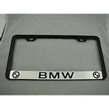 Amazon.com: BMW License Plate Frame w/BMW Logo POLISHED stainless steel: Automotive