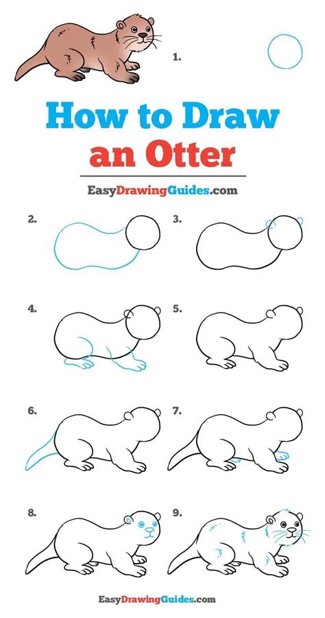 Learn How to Draw an Otter: Easy Step-by-Step Drawing Tutorial for Kids ...