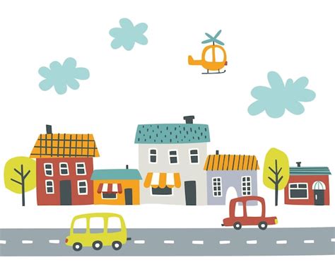 Small Town Vector Art PNG Images | Free Download On Pngtree - Clip Art ...