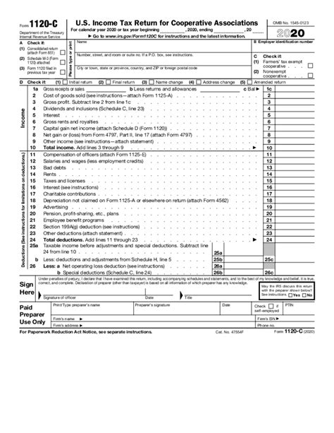 1120 Tax Form- Blank Sample to Fill out Online in PDF