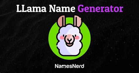 Llama Name Generator - NamesNerd