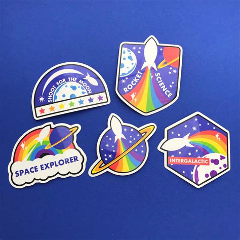 Rainbow Rocket Vinyl Stickers - HOYFC – Hand Over Your Fairy Cakes