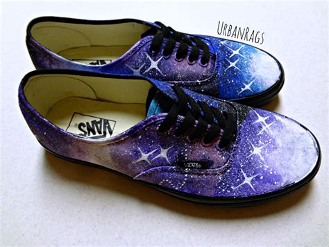 Galaxy Vans Shoes Black by UrbanRags on Etsy