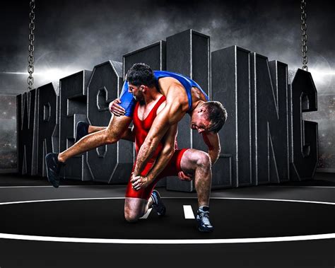 Sports Poster Photo Template - Surreal Wrestling - Photoshop Sports ...