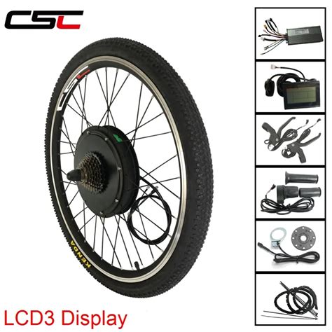 20" 24" 26" 27.5" 28" 29" 700C 48V 1000W Hub E BIKE Conversion Kit For ...