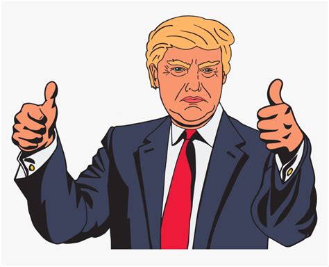 Cartoon, Celebrity, Comic, Donald Trump, Male, Man - Trump Thumbs Up ...