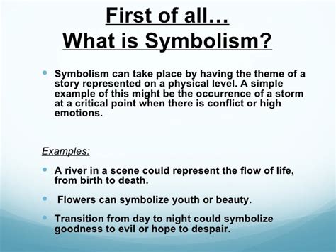 SYMBOLISM EXAMPLES - alisen berde