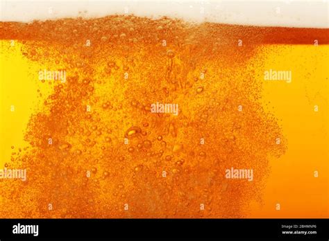 Beer bubbles, macro view Stock Photo - Alamy