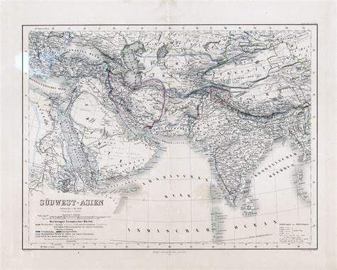 Large scale old map of Southwest Asia - 1866 | Old maps of Asia | Asia ...