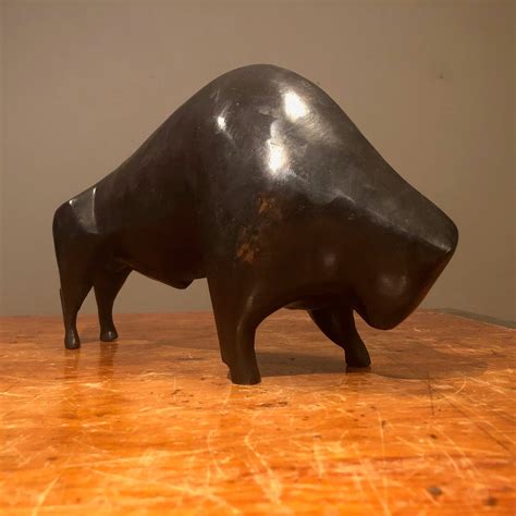 Modernist Bronze Bull Sculpture | 1950s – Mad Van Antiques