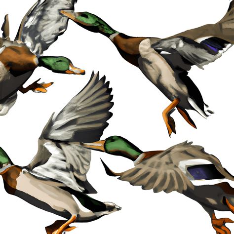 Ducks Flying Vector Graphic · Creative Fabrica