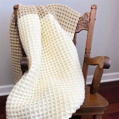 Waffle Stitch Crochet Blanket Pattern