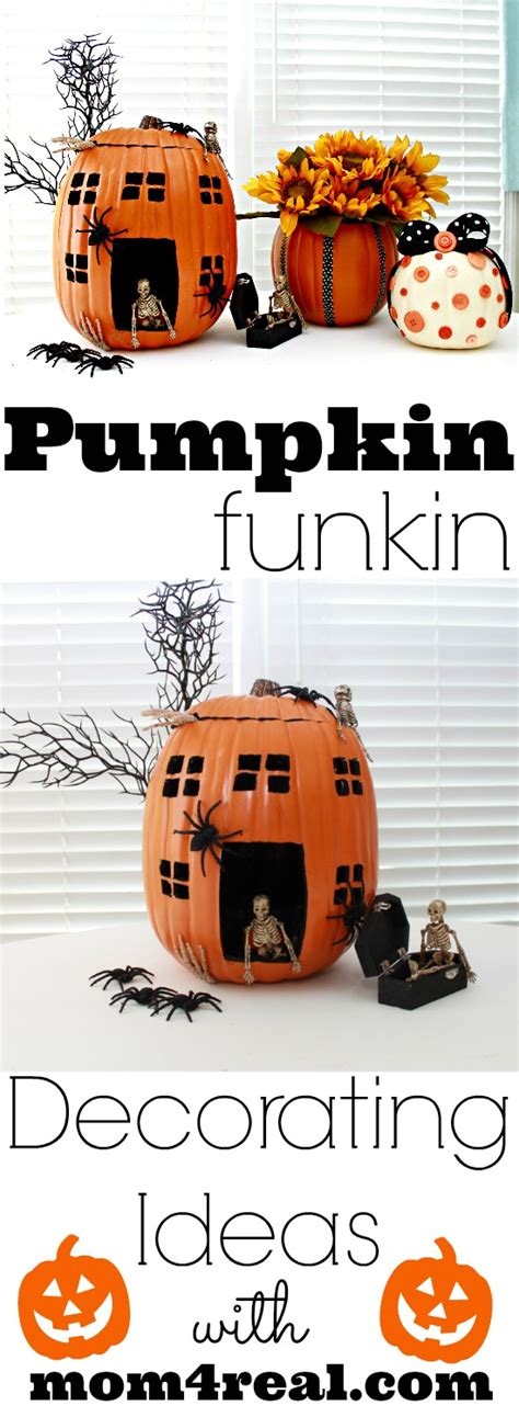 Pumpkin Decorating Ideas Using Foam Pumpkins (Funkins) - Mom 4 Real