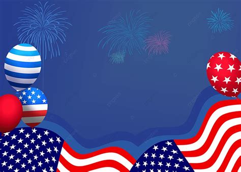 American Flag Colored Fireworks Background, Balloon, Banner, Gradient Background Image for Free ...