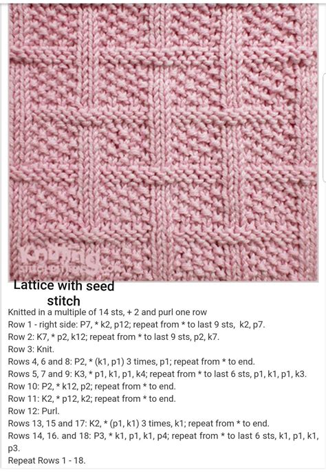 Lattice with Seed Stitch Free Knitting Pattern - Knitting Kingdom