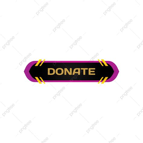 Donate Button Clipart Vector, Gradient Purple Donate Button Design ...