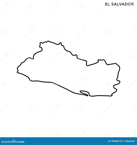 El Salvador Vector Map Isolated On White Background. High-Detailed Black Silhouette Map Of El ...