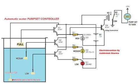 Automatic Water Level Controller Circuit Diagram For Submersible Pump ...