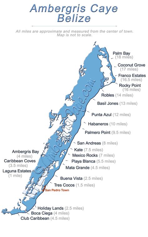 Belize Maps, Ambergris Caye, San Pedro, Caribbean and Central American Maps