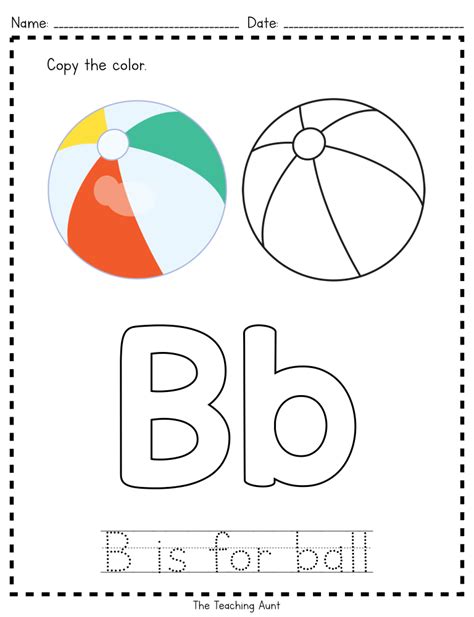 B Is For Ball Coloring Page - KoleteAlexander