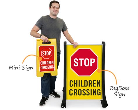 Children Crossing Signs - Stop Slow Paddles, Speed Limit Signs